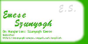 emese szunyogh business card